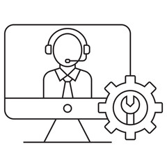 Technical support customer service icon, Enhancing User Experience Through Technical Support and Customer Service, Delivering Excellence in Technical Support for Customer Satisfaction icon, vector