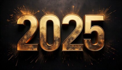 Happy new year 2025 beautiful abstract design banner