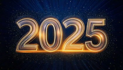 Happy new year 2025 beautiful abstract design banner