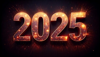 Happy new year 2025 beautiful abstract design banner