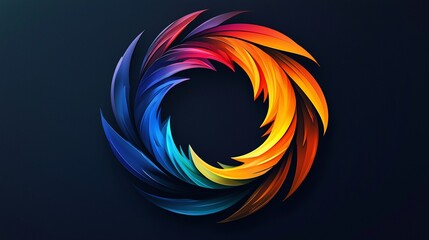 Obraz premium Abstract colorful swirling circle design.