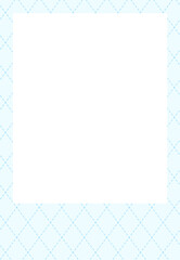 Polaroid photo frame isolated. Template for photo booth. Cute empty photo frame with pattern