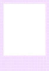 Polaroid photo frame isolated. Template for photo booth. Cute empty photo frame with grid pattern