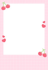 Polaroid photo frame isolated. Template for photo booth. Cute empty photo frame.