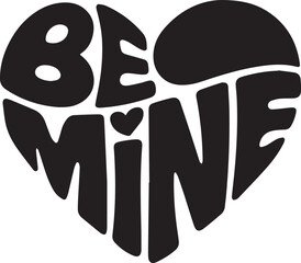 Happy Valentine's Day Be mine vector design