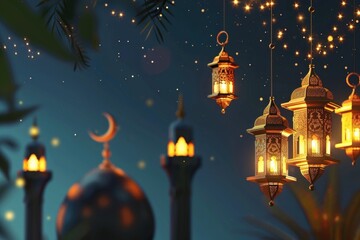 Fototapeta premium Eid Mubarak Greetings Card Design 2023 Islamic concept vertical image