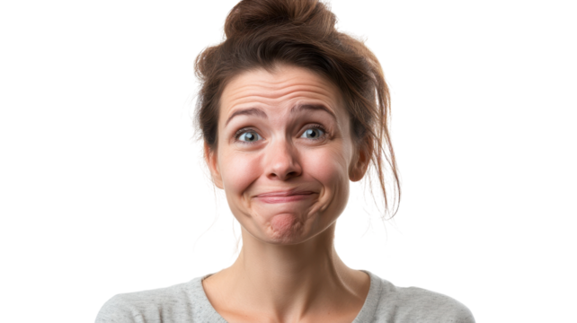 Expressive Middle Aged Woman Portraying a Range of Emotions for Use in Various Media Projects.