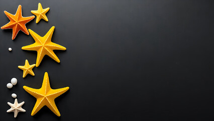 golden star on blue background