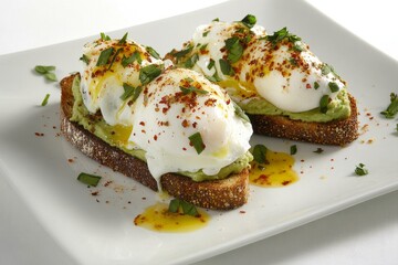 Poached Eggs on Avocado Toast - A Simple and Delicious Breakfast