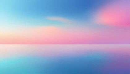 Obraz premium 淡いブルーとピンクが混ざり合う、静かで穏やかな夜明けの空を思わせるグラデーション 