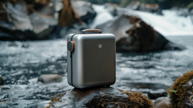 Rugged field oxygen generator: A robust oxygen generator functioning in a remote, rocky terrain, with weather-resistant casing