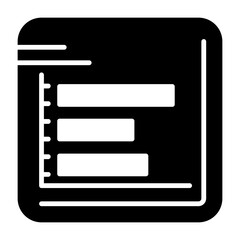 Bar chart Solid Style Icon