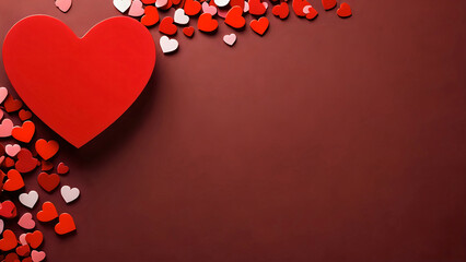 valentine card with hearts