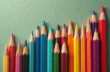 pencils on a white background
