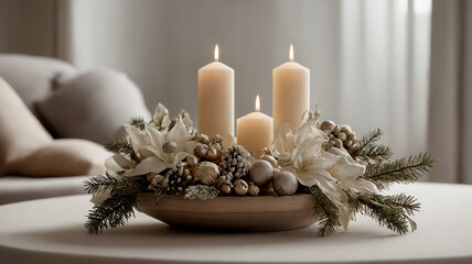 christmas decoration with candles