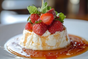 Honey-Drizzled Strawberry Dessert