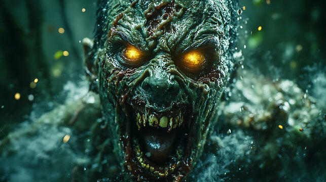 an scary zombie screams illustration set for your horror design