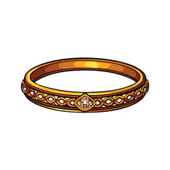 Close-up shot of a luxurious gold and diamond bangle bracelet, minimalist aesthetic, showcasing intricate detail and sparkle.