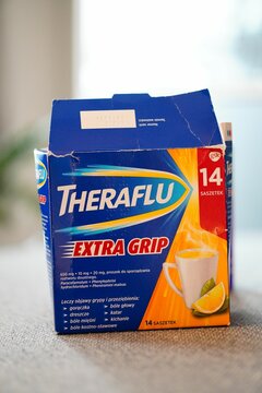 Polish Theraflu Extra Grip powder for flu and cold