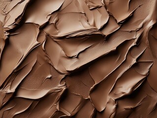 Obraz premium Demonstrating color of the year 2025. Mocha mousse color swatch. Cosmetic smears 