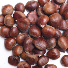 close up of chestnuts