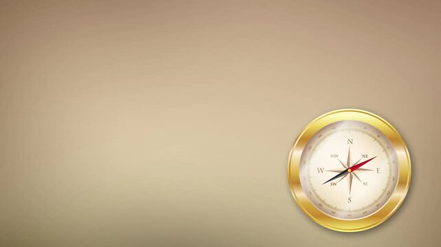 Vintage compass over brown paper