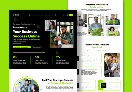 Digital Marketing Agency Landing Page Layout
