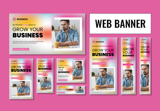 Business Web Banner Template Set Design