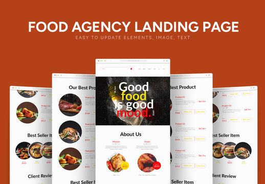 Food Landing Page Layout