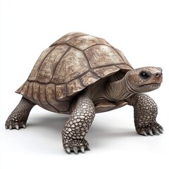 Obraz premium 3D Desert Tortoise Isolated and White Background