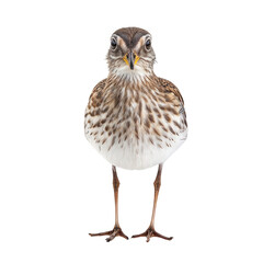 Fototapeta premium The Curious Shorebird: A close-up portrait of a shorebird, its head tilted inquisitively, capturing the unique charm and wild beauty of these feathered creatures.