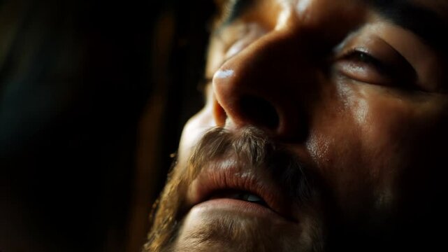 A brief segment of Jesus' prayer highlighting deep feelings