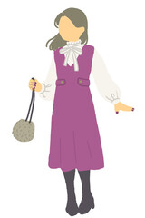 ワンピースを着た女性