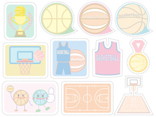 バスケットボール■バスケ素材のメッセージカードセット