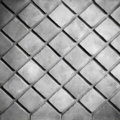A textured, monochrome surface featuring a diamond pattern formed by square tiles, creating a visually interesting geometric design.