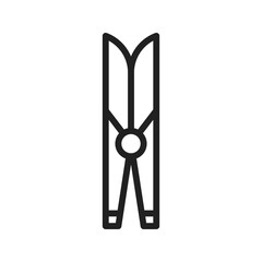 Clothespin icon vector image. Suitable for mobile apps, web apps and print media.