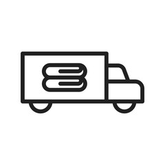 Delivery Truck icon vector image. Suitable for mobile apps, web apps and print media.