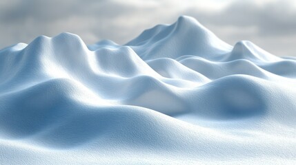 Obraz premium Snow-covered mountains with soft, undulating shapes.