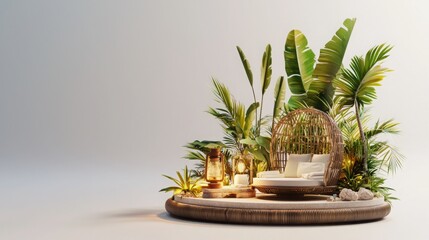 Obraz premium Serene Wellness Retreat with Natural Elements