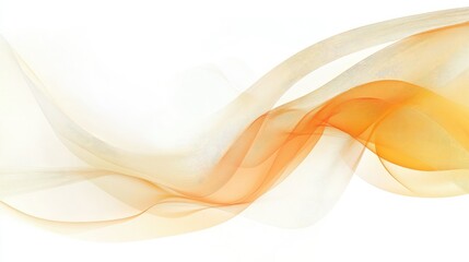 Elegant Flowing Waves in Soft Orange and White Tones Design