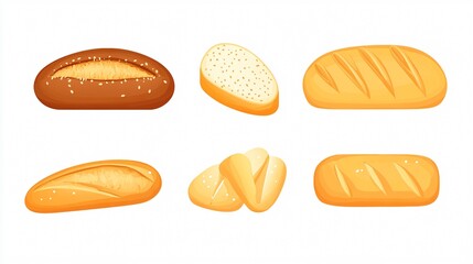 Baguette Bread Icon Vector Isolated on Transparent Background