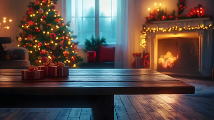 Obraz premium Beautiful christmas room with copy space