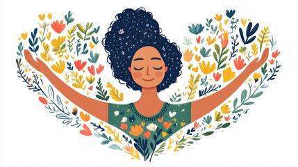 Holistic self-care affirmations positive growth mindful environments