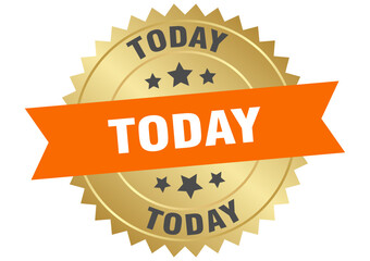 TODAY label, sign, seal