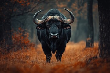 Naklejka premium Cape Buffalo River Charge