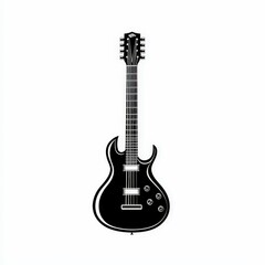 Obraz premium Design of guitar icon logo illustration isolated on white background