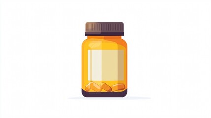 Zinc Supplement Bottle Vector Illustration for Health Products