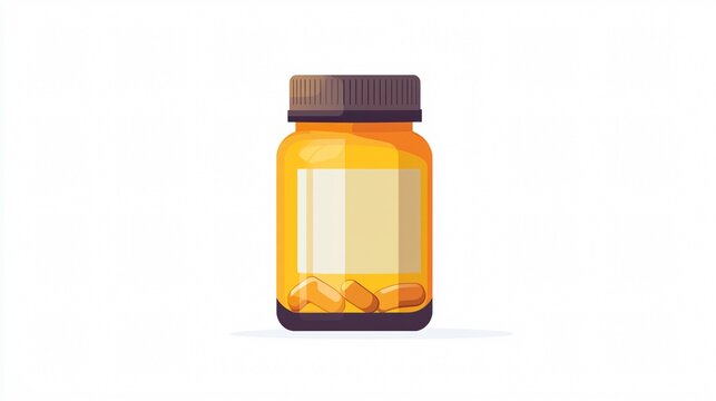 recommend clip art: Zinc Supplement Bottle Vector Illustration for Health Products