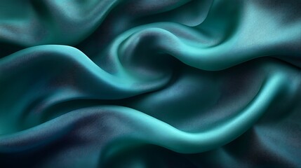 Fototapeta premium Teal Silk Drape Texture Background