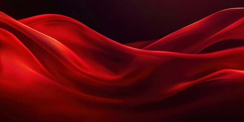 Obraz premium Red fabric with a wave pattern